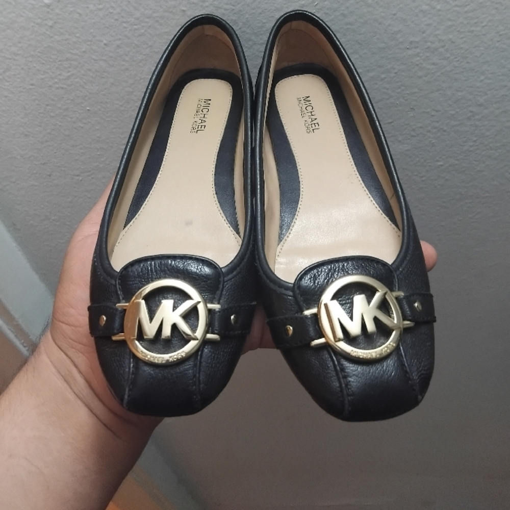 Michael Kors Black Leather Flats